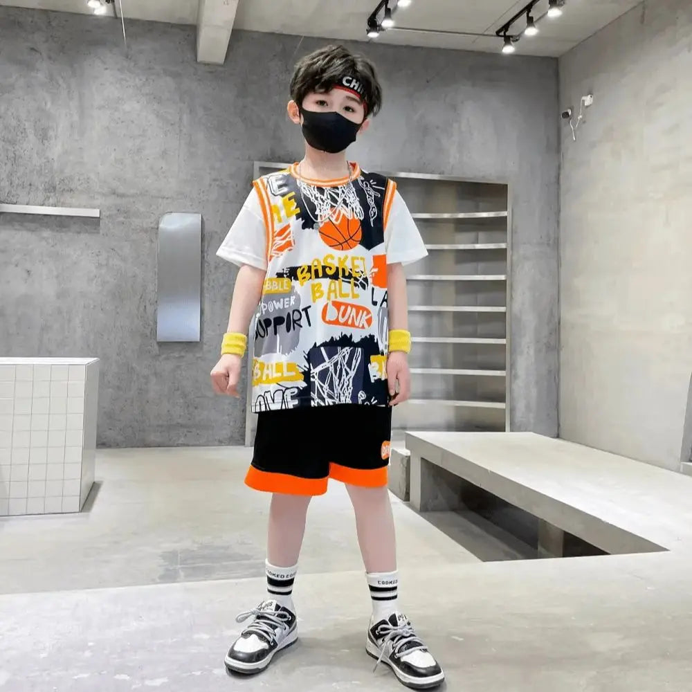 Kids Basketball Jersey – Quick-Drying, Team Training Uniform, Boys & Girls Sportswear