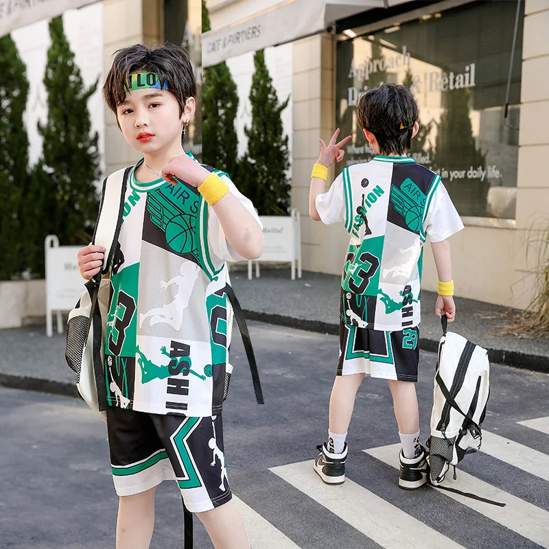 Kids Basketball Jersey – Quick-Drying, Team Training Uniform, Boys & Girls Sportswear