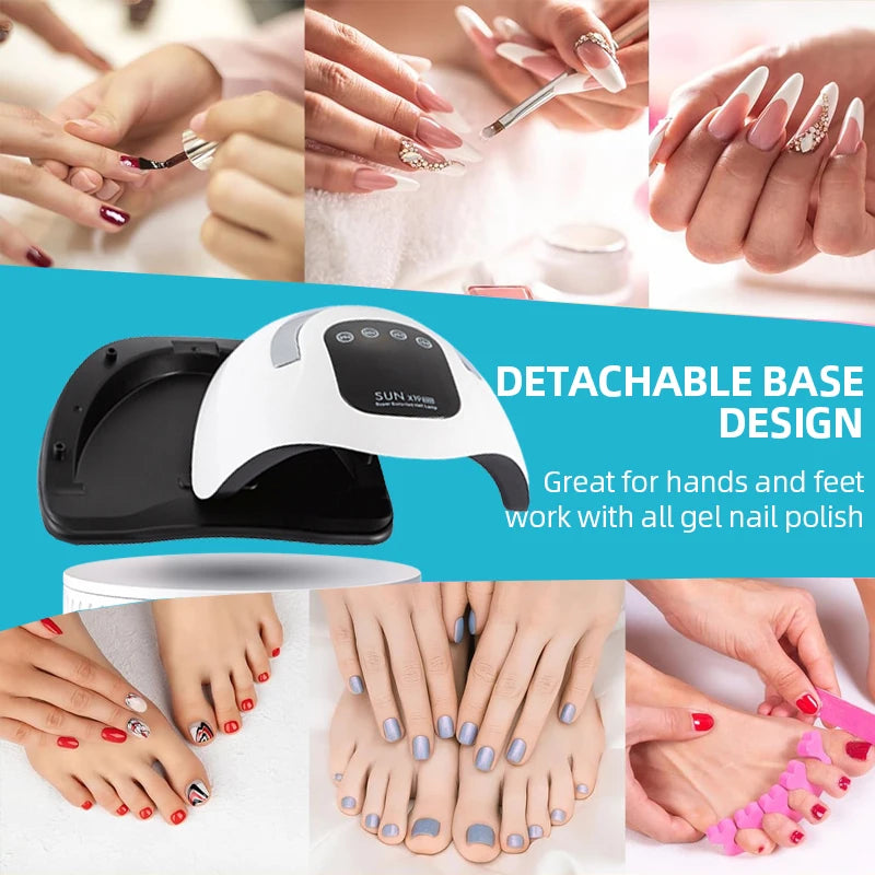320W SUN X19 MAX Nail Lamp – 72 LEDs, UV/LED, Gel Polish Curing, Large LCD Touch Screen