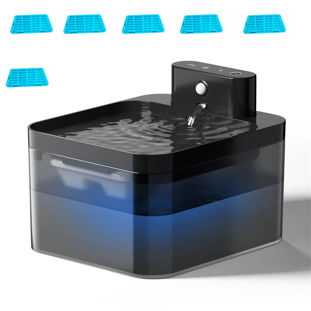 Automatic Cat Water Fountain – 2.2L, Wireless Charging, Motion Sensor, for Cats & Dogs