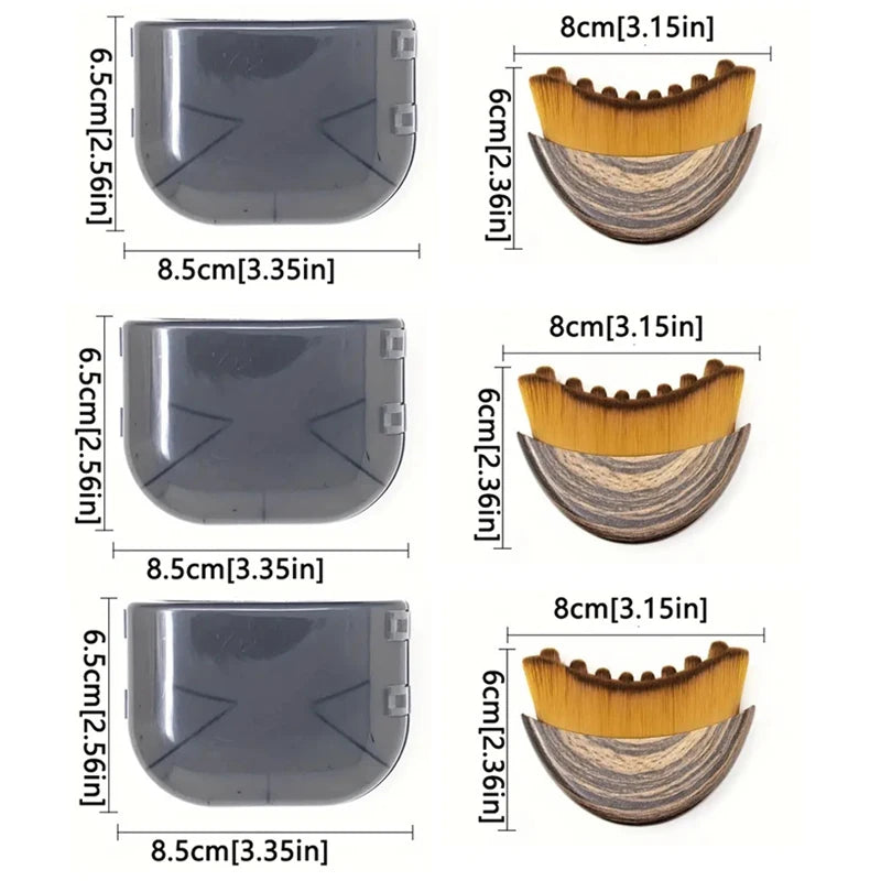 1–3PCS Multifunctional Body Contour Brush – Lymphatic Massage, Face & Neck, Concealer Application