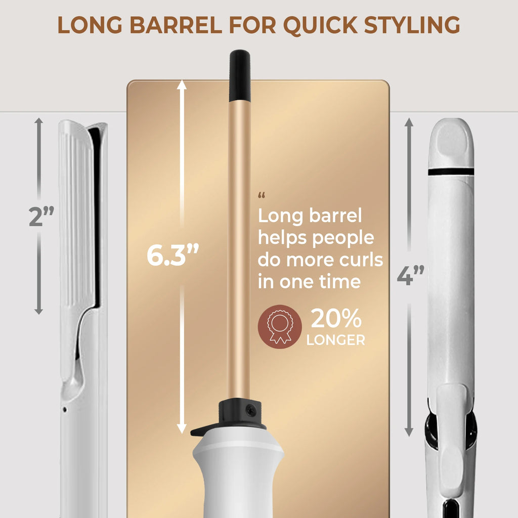 9mm Hair Curling Wand – Ceramic, Electric, Professional Curler, Salon Styling Tool