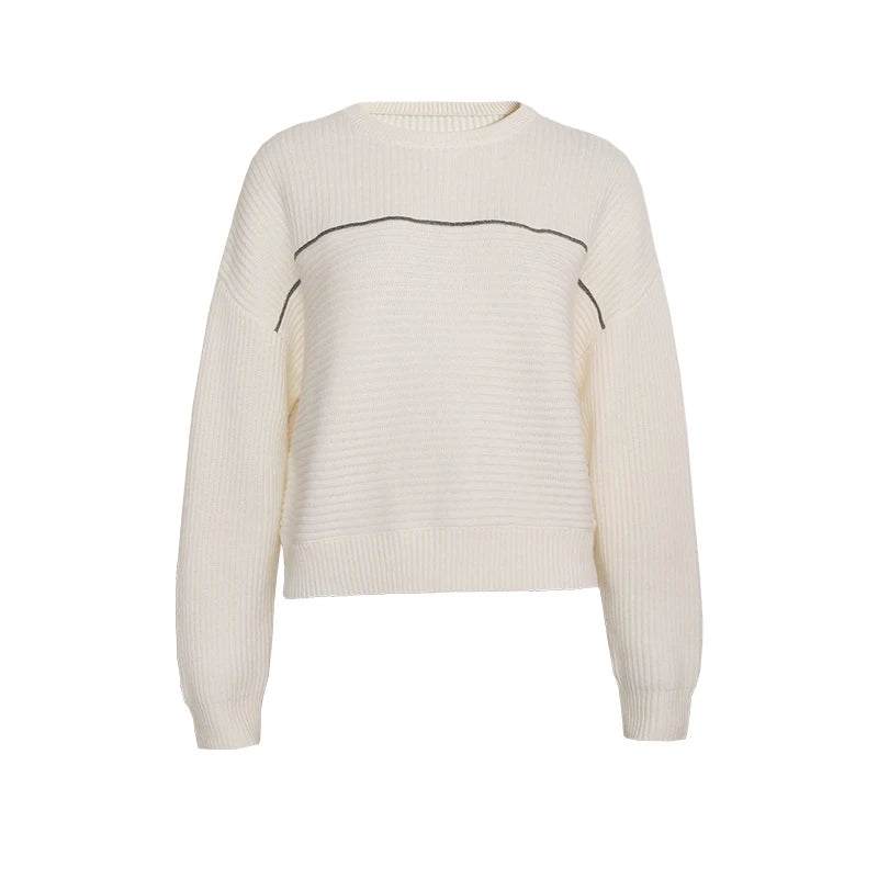 BC-211 Pull Femme Tricoté – 100% Laine Mérinos, Haut, Jumper