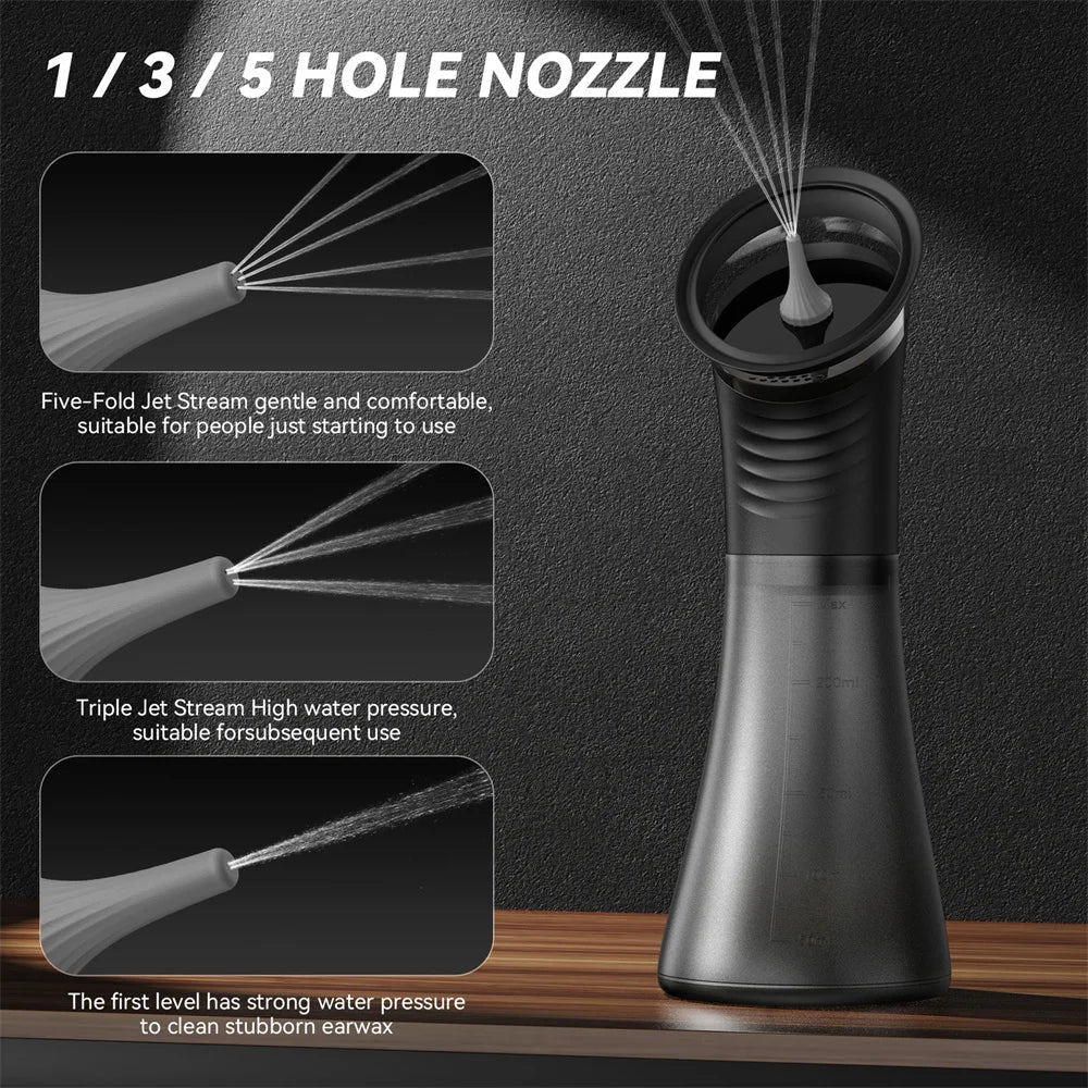 Electric Ear Wax Removal Tool – Water-Powered, 3 Pressure Settings, Ear Cleaner for Adults & Kids