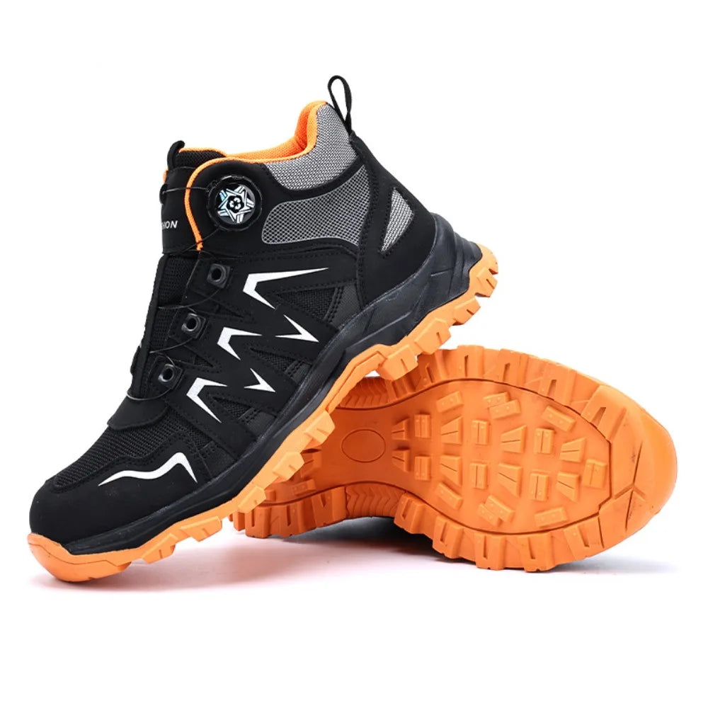 Steel Toe Work Shoes – Anti-Smash, Anti-Piercing, Wear-Resistant Rubber Soles, Durable