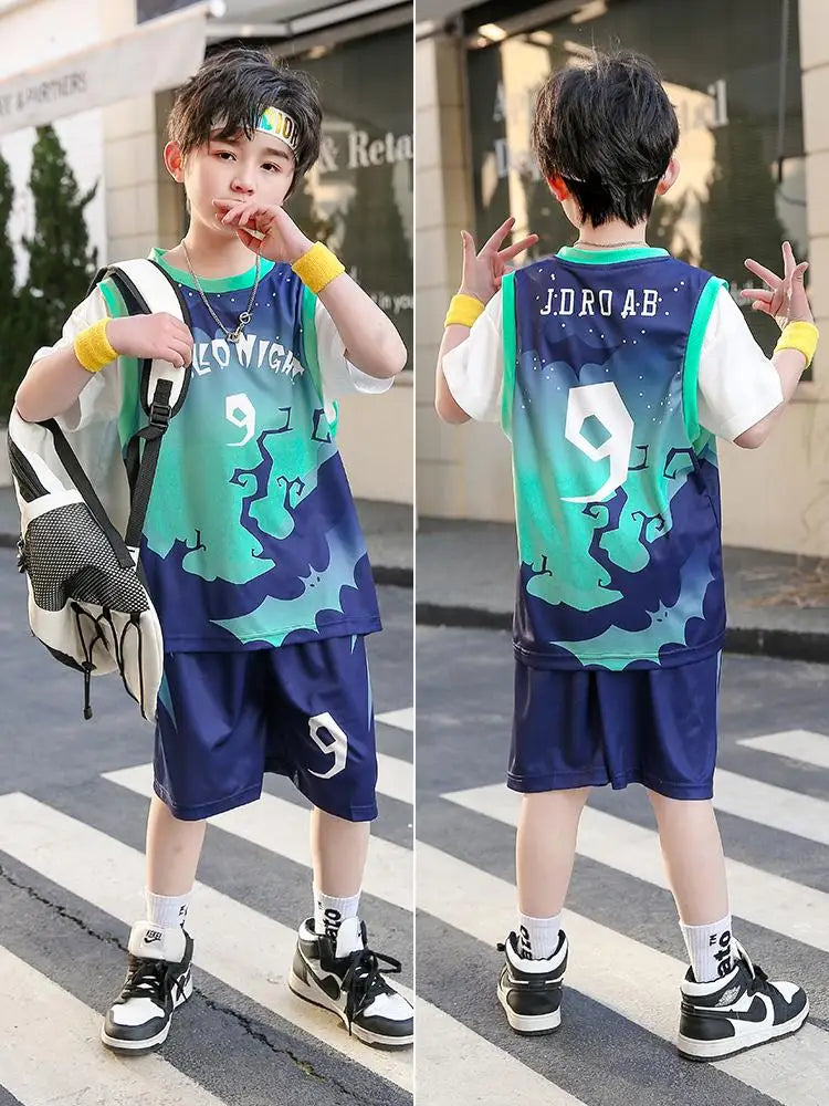 Kids Basketball Jersey – Quick-Drying, Team Training Uniform, Boys & Girls Sportswear