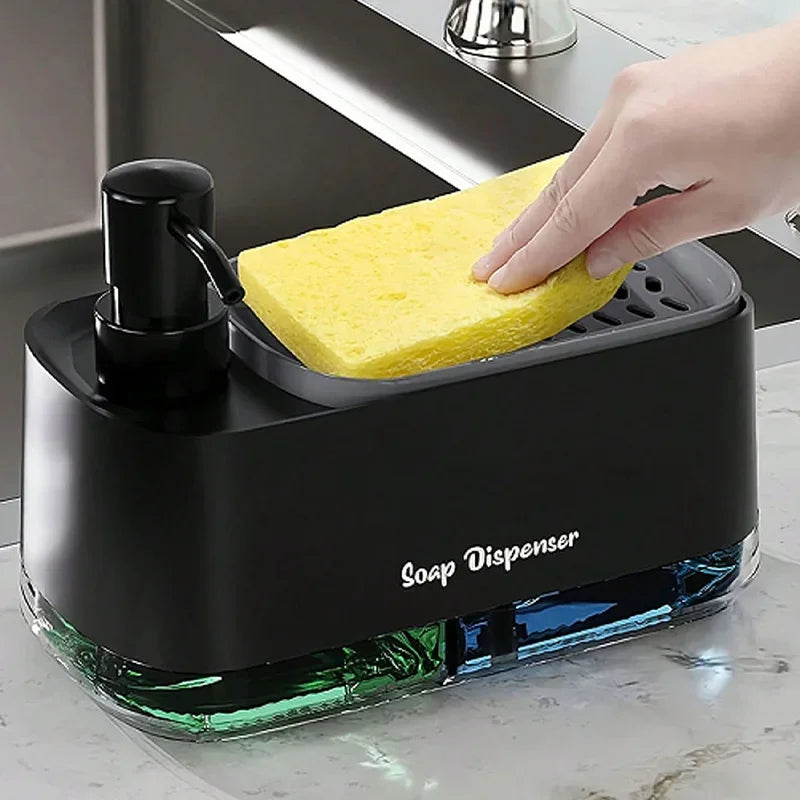 2-in-1 Hand & Dish Soap Dispenser with Sponge Holder