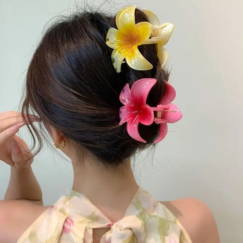 Plumeria Hair Clips – 4/8cm, Colorful Barrette