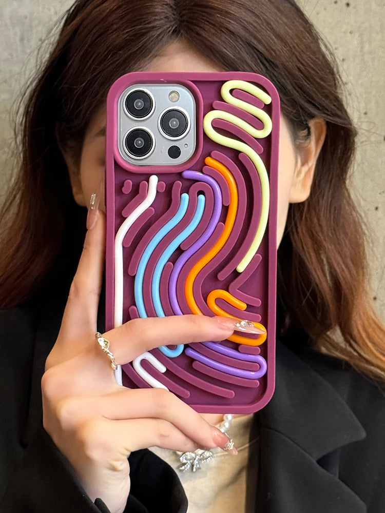 Funny Silicone Sensory Decompression iPhone Case for iPhone 11–17 Pro Max