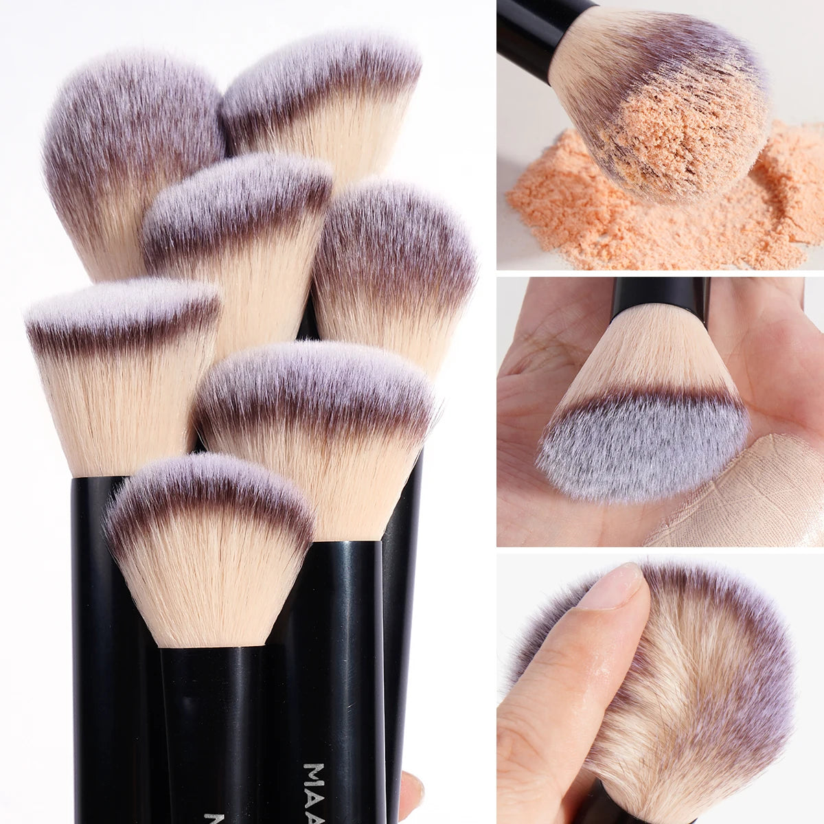 MAANGE 20PCS Makeup Brush Set – Powder, Eyeshadow, Foundation, Eyebrow, Contour, Blending, With Travel Bag