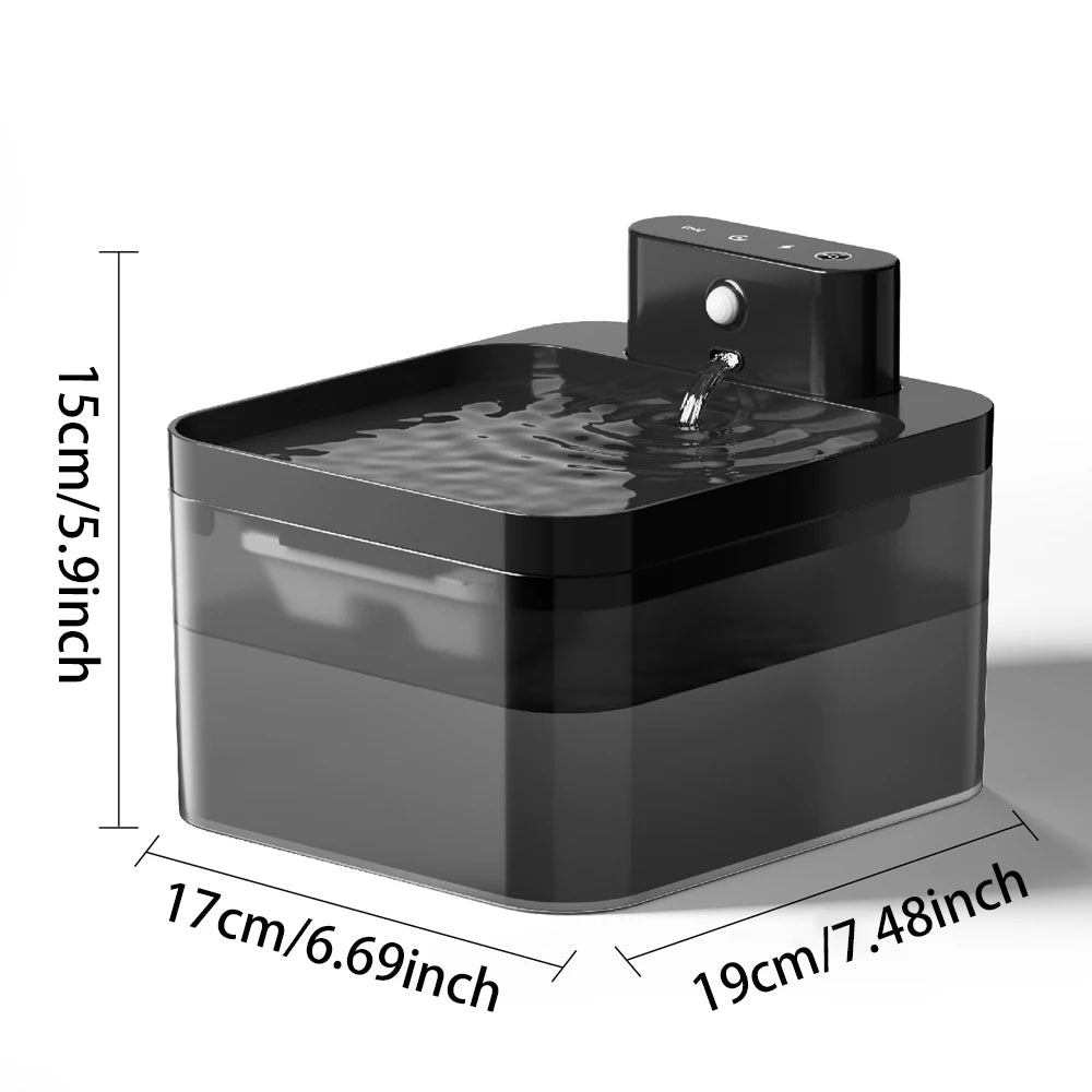 Automatic Cat Water Fountain – 2.2L, Wireless Charging, Motion Sensor, for Cats & Dogs