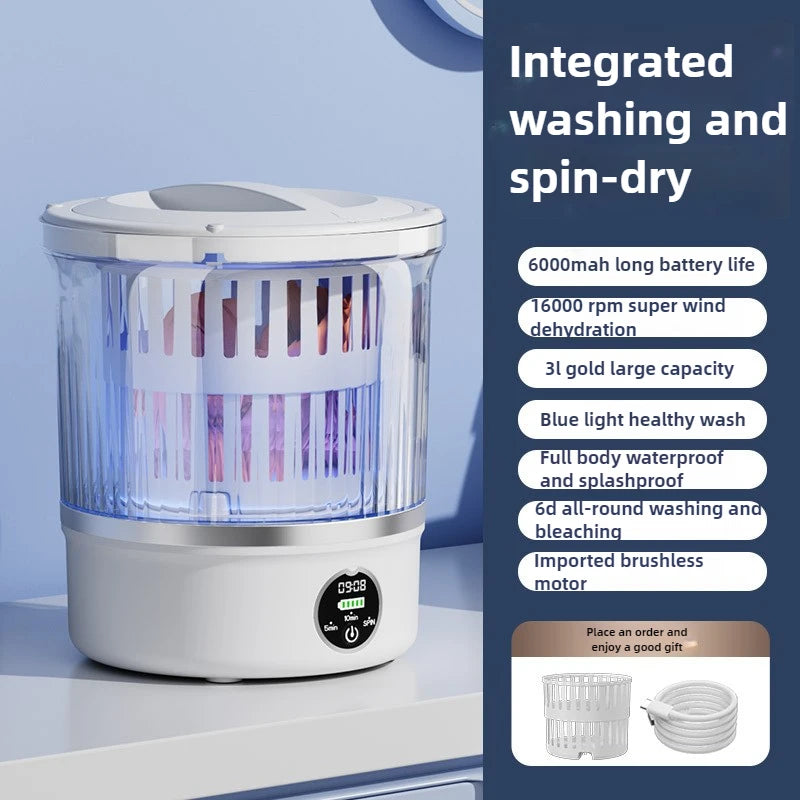 3L Mini Portable Washing Machine with Spin Drying