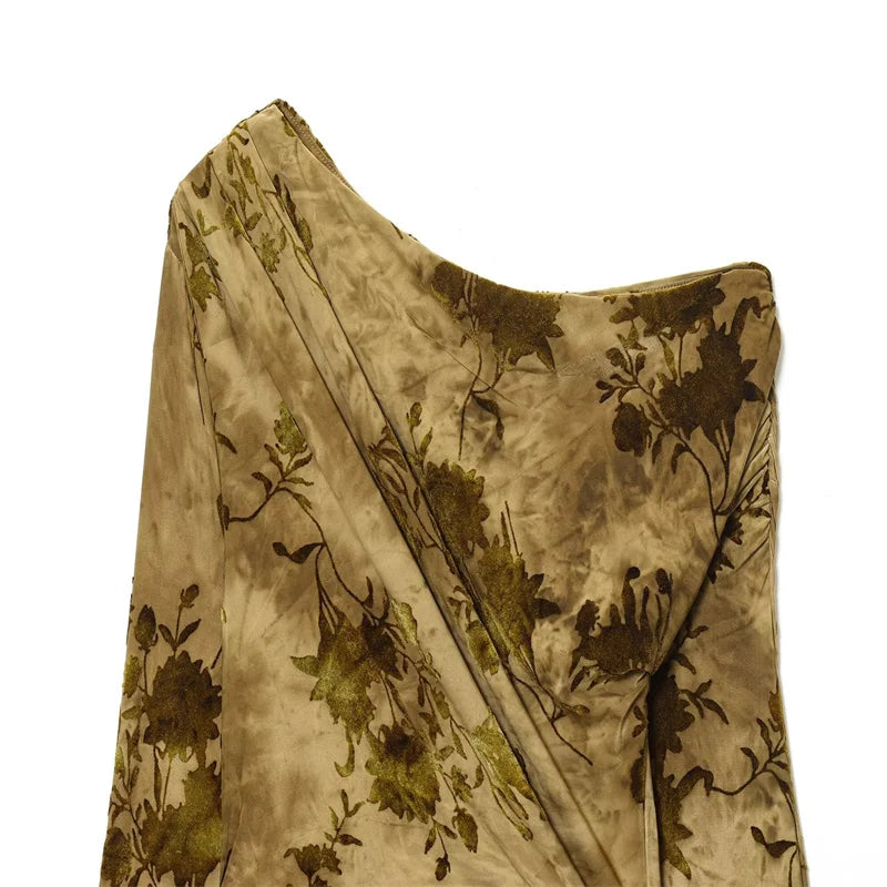 Fall Fashion Trend: Velvet Textured Pleated Dress