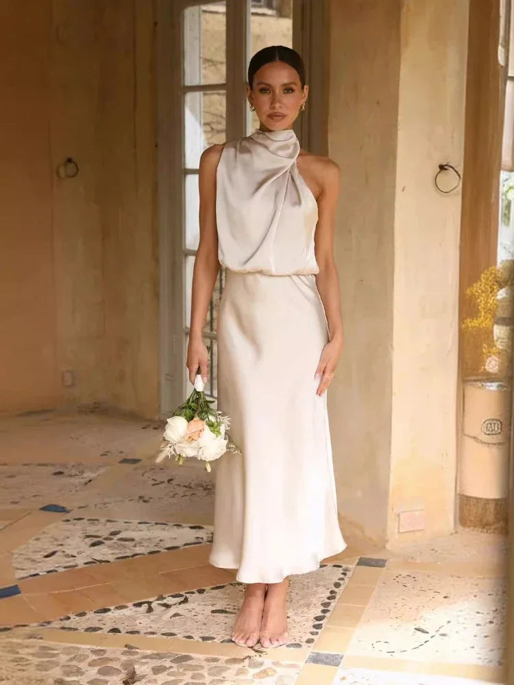 Summer Women's Sleeveless Party Long Dress