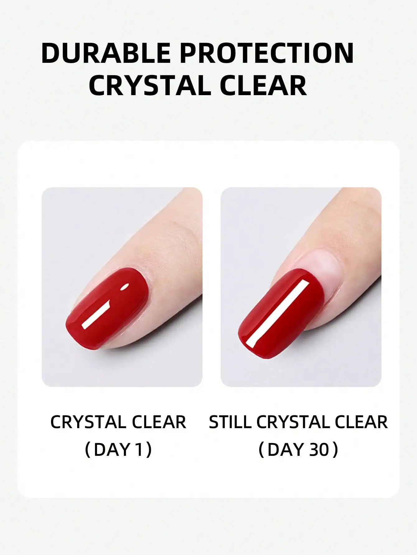 15ml Clear Top Coat – Long-Lasting, Rubber, High Gloss, LED/UV Gel Polish