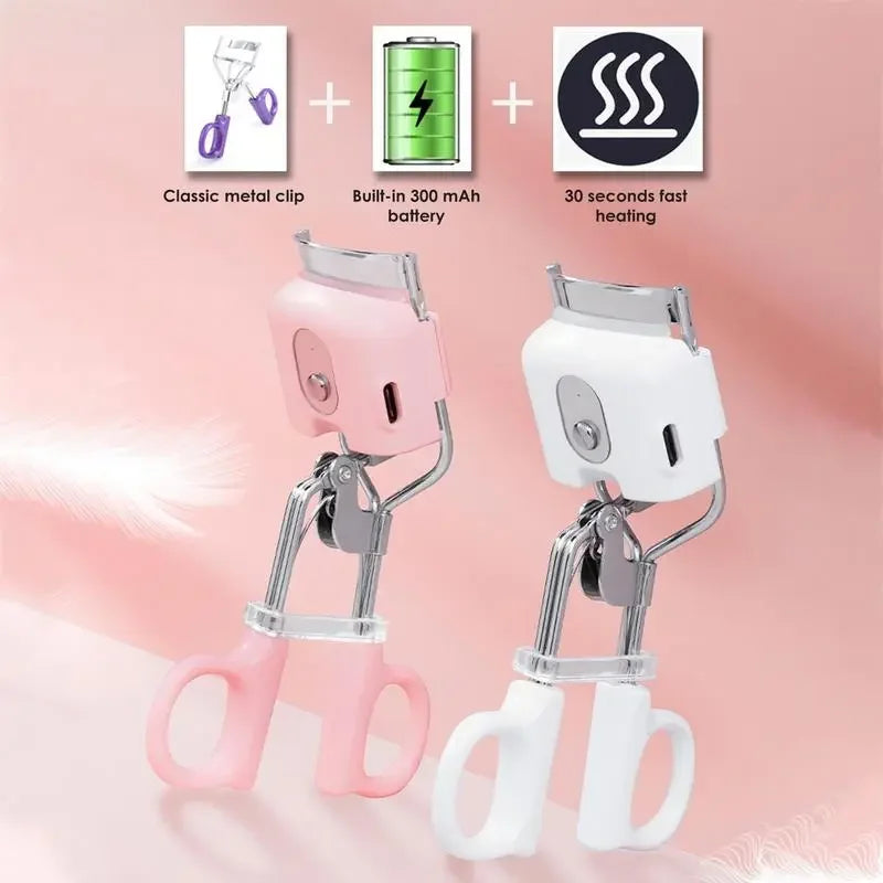 Electric Heated Eyelash Curler – Portable, Thermal, Long-Lasting Curl, Makeup Tool
