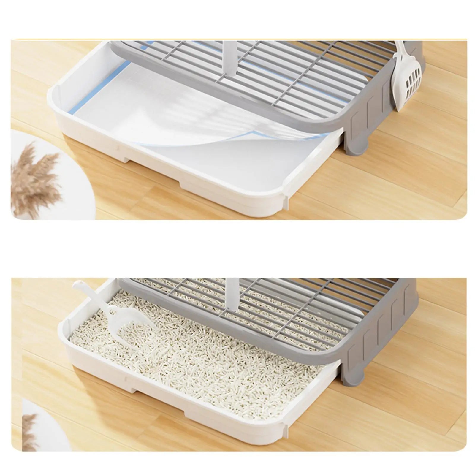 Dog Potty Training Tray – Puppy Pee Pad Holder, Mesh Toilet for Small Pets