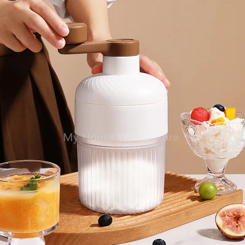 Mini Handheld Shaved Ice Crusher & Milkshake Maker