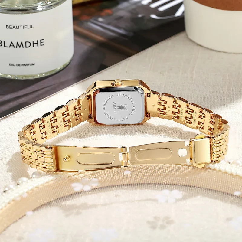 Élégance Carrée – Stainless Steel Quartz Watch