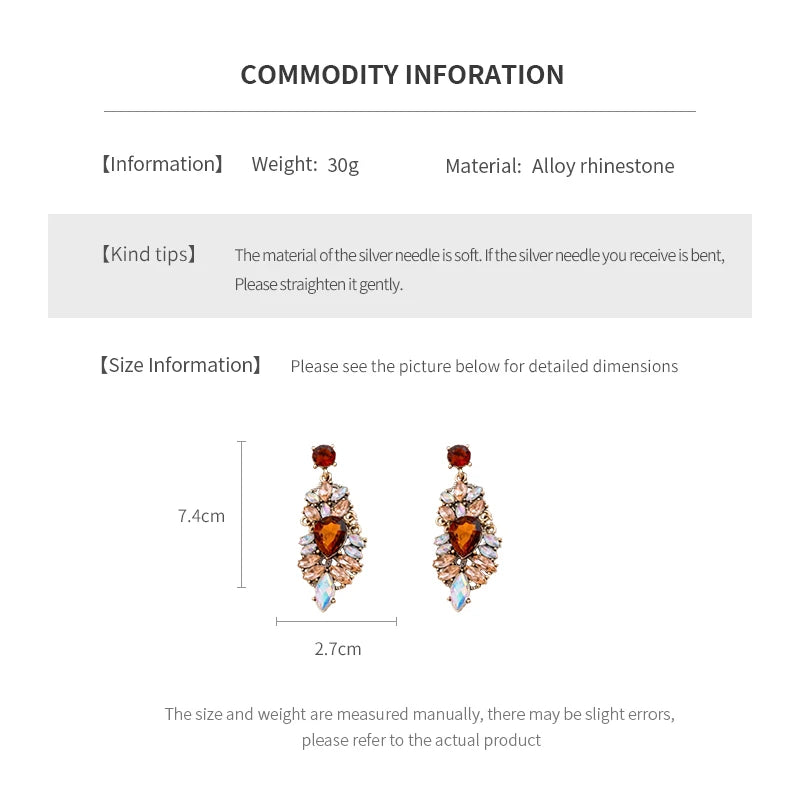Feuille de Luxe – Leaf Rhinestone Earrings
