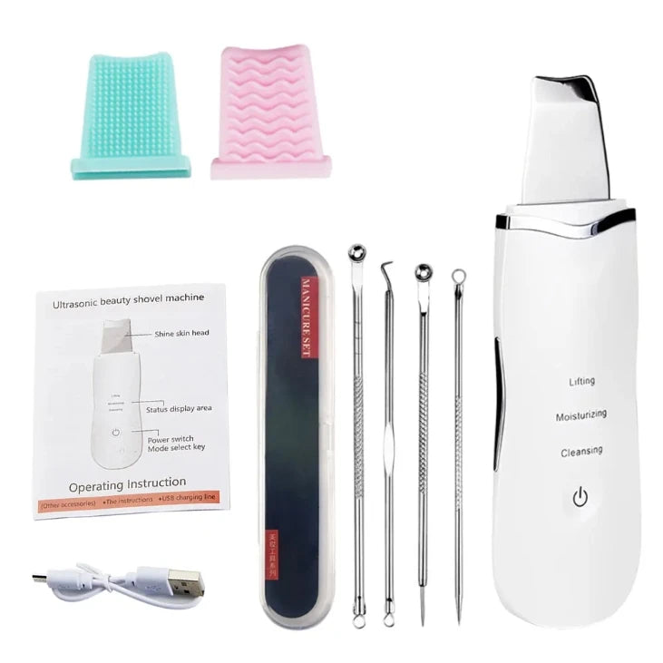 Ultrasonic Skin Scrubber – Electric Face Spatula, Peeling, Blackhead Removal & Facial Lifting