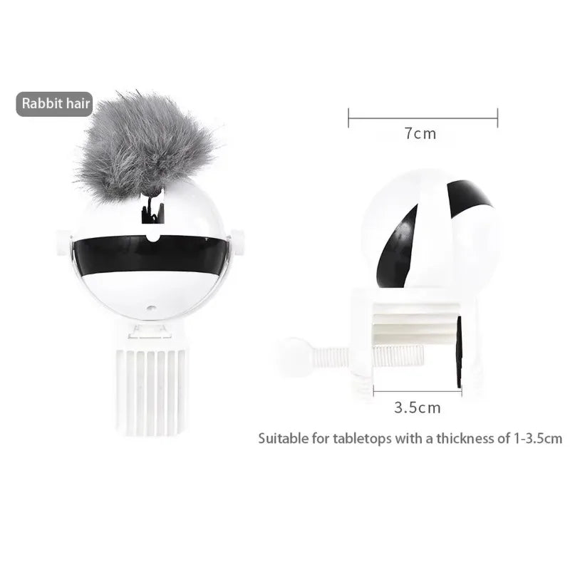 Automatic Cat Teaser Ball – Hands-Free, Clamp Design, 5-Min Timer, Auto Shutoff