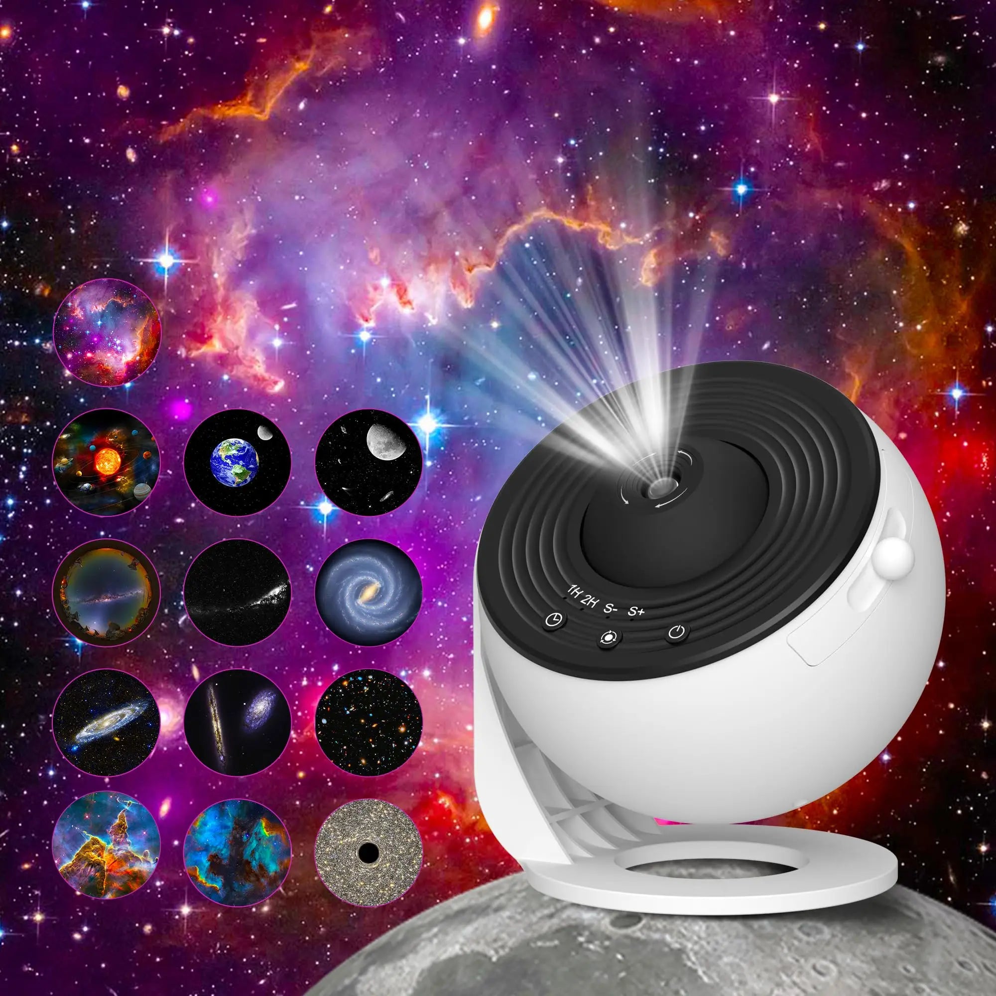Galaxy Starry Sky Projector Lamp with 360° Rotation