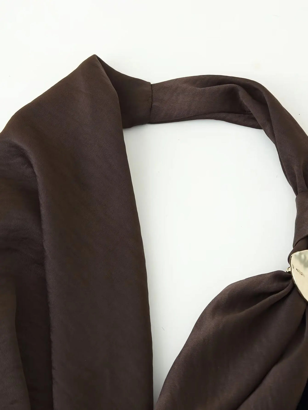 DiYiG Women's Asymmetric Silk Satin Backless Dress