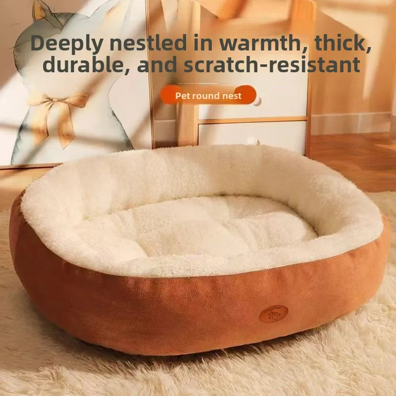 Oval Pet Nest – Summer Cool & Winter Warm, for Medium & Large Dogs and Cats