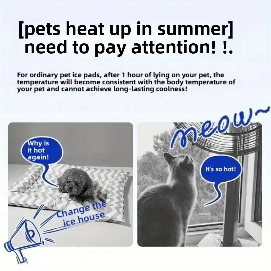 Pet Cooling Bed – Summer Ice House, Air-Conditioned, Small Cats & Dogs, Four Seasons Use