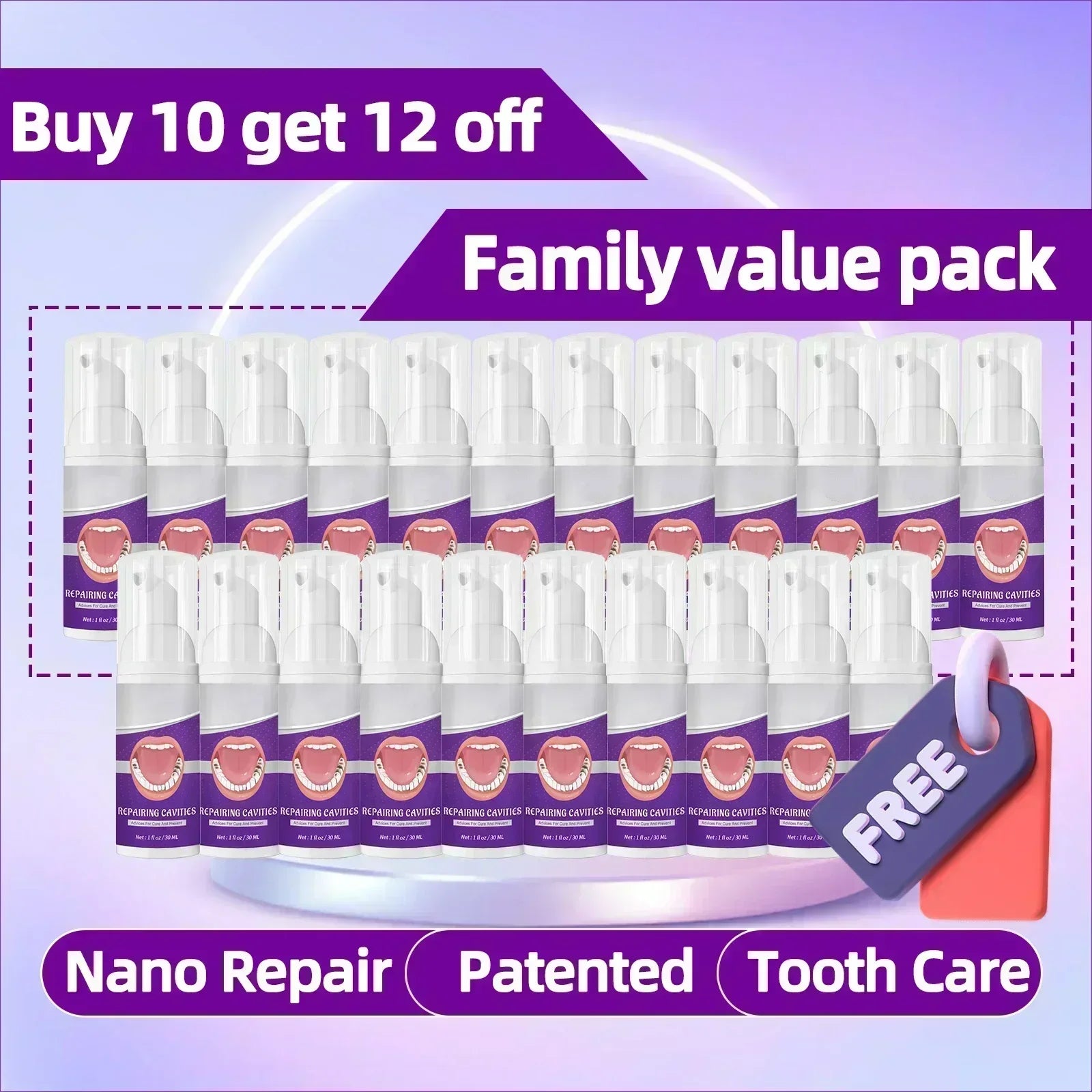 Teeth Whitening & Care – Removes Plaque, Cavities, Treats Periodontitis