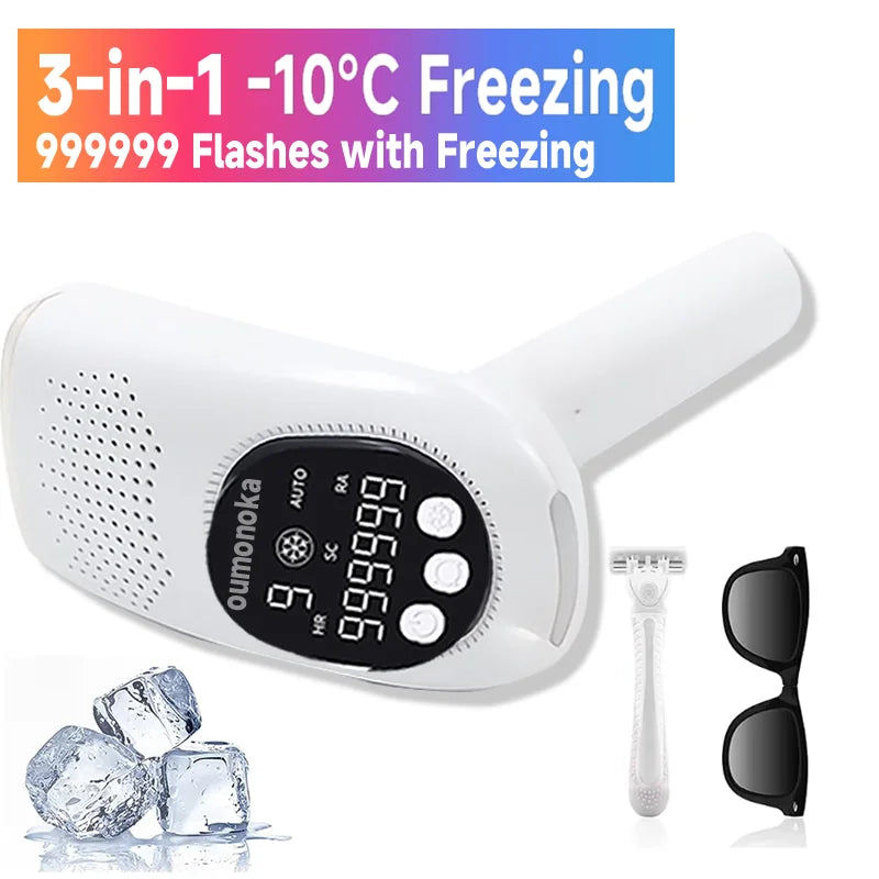 900,000 Flashes IPL Hair Removal System – Painless Permanent Epilator for Women