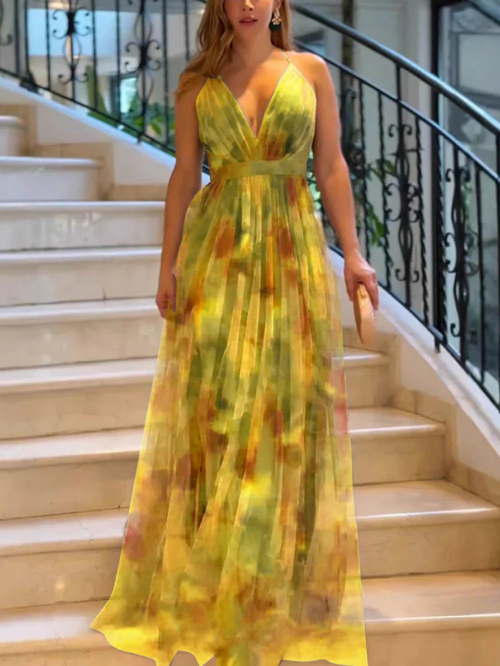 European & American Autumn Mesh Swing Dress