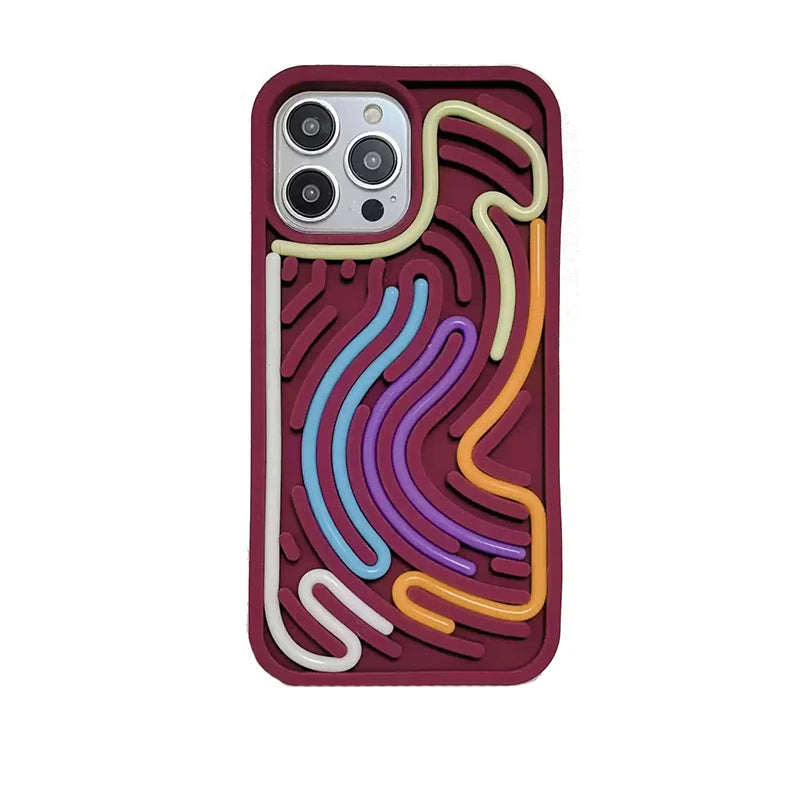 Funny Silicone Sensory Decompression iPhone Case for iPhone 11–17 Pro Max