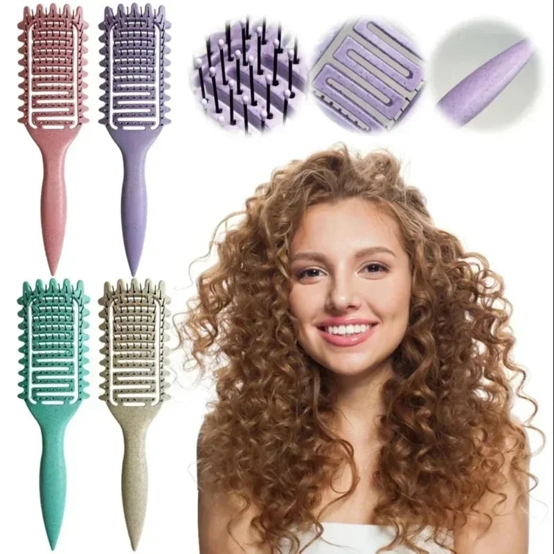 Curl Define Styling Brush – Hollow, Detangling, Wet & Curly Hair, Curls Shaping Tool