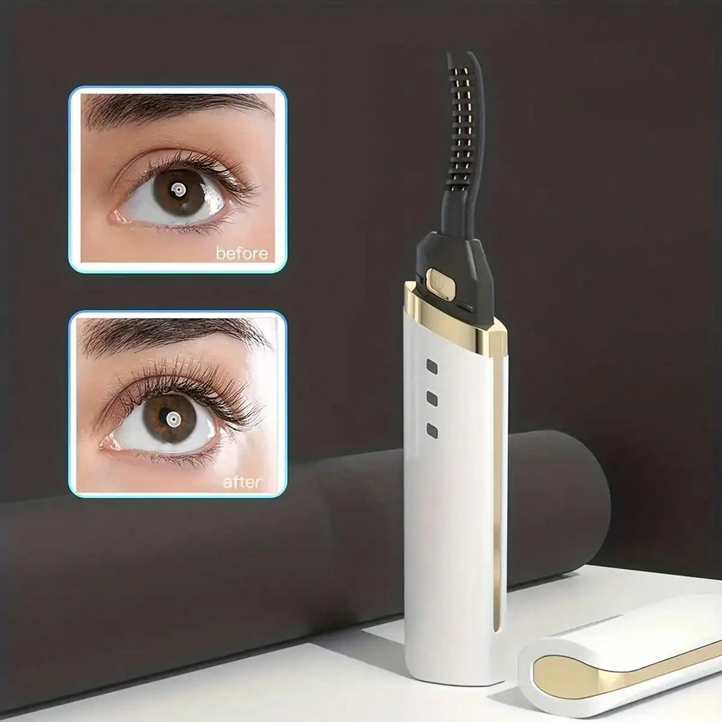 Portable Electric Eyelash Curler – Rechargeable, Fast & Natural Curl, Makeup Tool