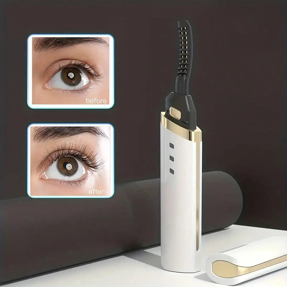 Portable Electric Eyelash Curler – Rechargeable, Fast & Natural Curl, Makeup Tool