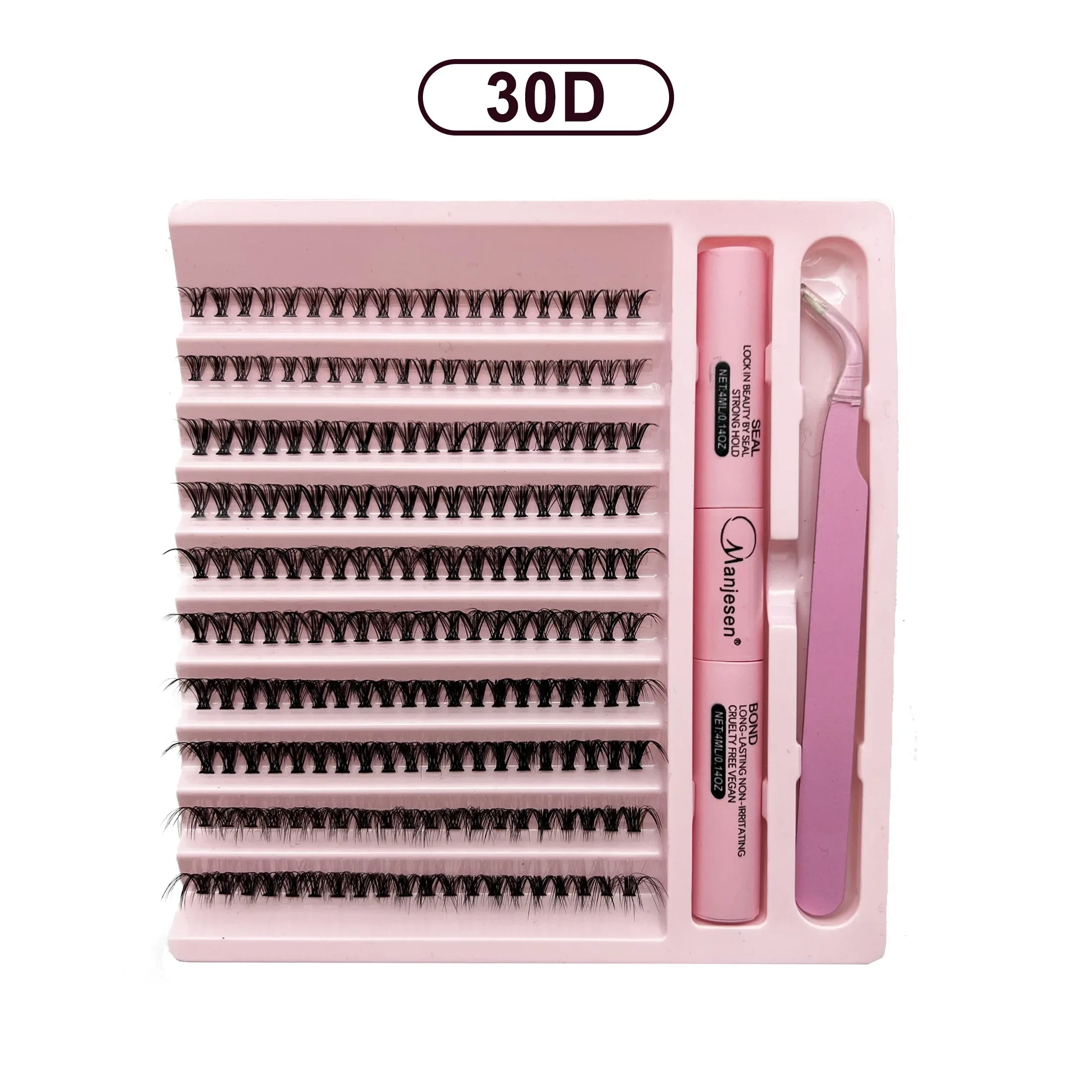 DIY Eyelash Extension Kit – 200PCS Clusters, Bond & Seal, Makeup Tools & Accessories