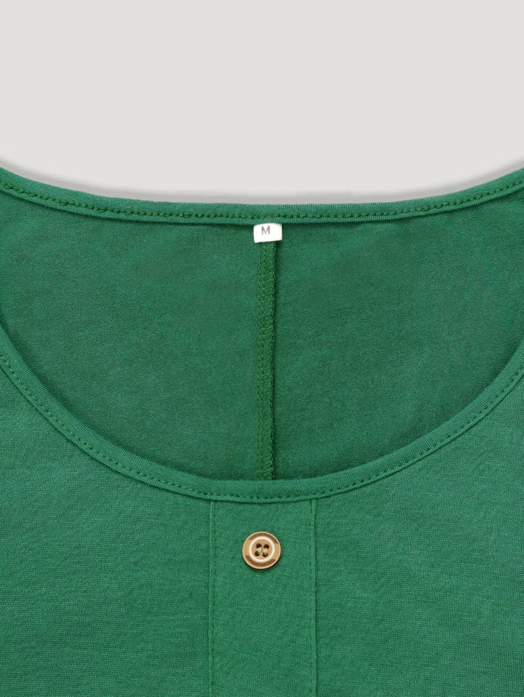 Women’s Summer V-Neck Button Chiffon Dress