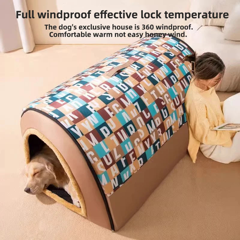 Dog Kennel – Large, Winter Warm, Removable, Four Seasons Use, Golden Retriever & Pets