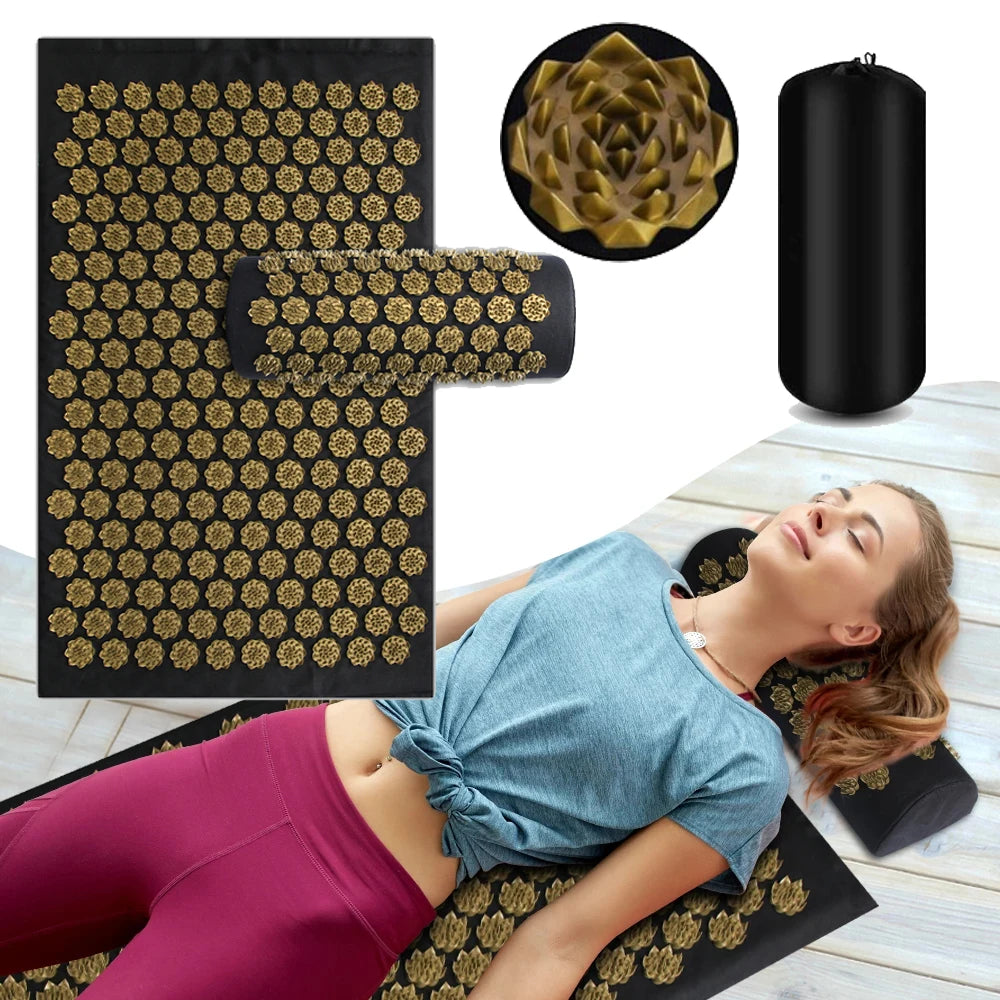 Acupressure Yoga Mat – Kuznetsov Applicator, Spikes Cushion, Foot & Body Massage