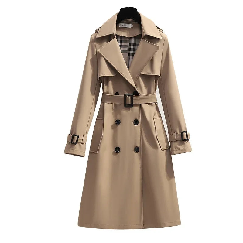 Veste Femme Mi-Longue Style Coréen – Coupe Ample, Col Ouvert