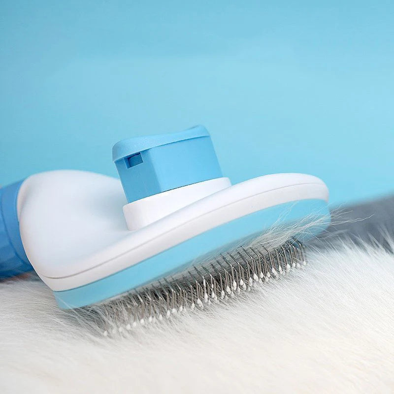 Pet Grooming Brush – Stainless Steel Comb for Cats & Long-Hair Dogs