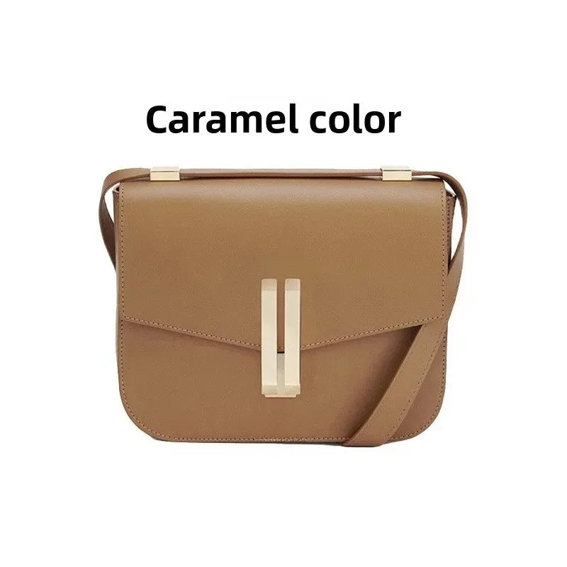 Light Luxury Tofu Shoulder Bag – Small Genuine Leather Women’s Crossbody