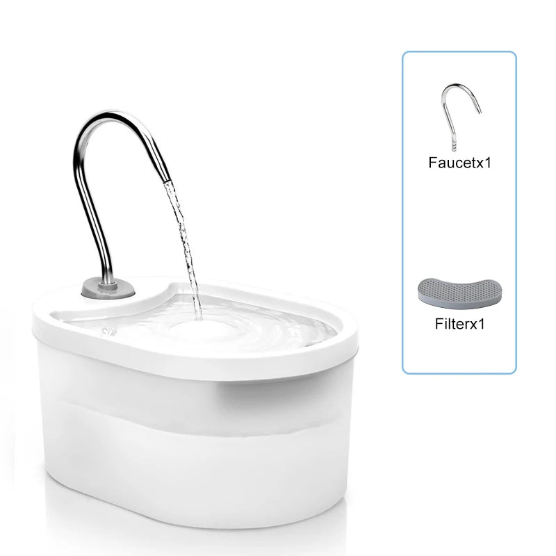 Pet Water Fountain 3L – LED, Ultra-Quiet, Filtered, Smart Automatic Dispenser for Cats