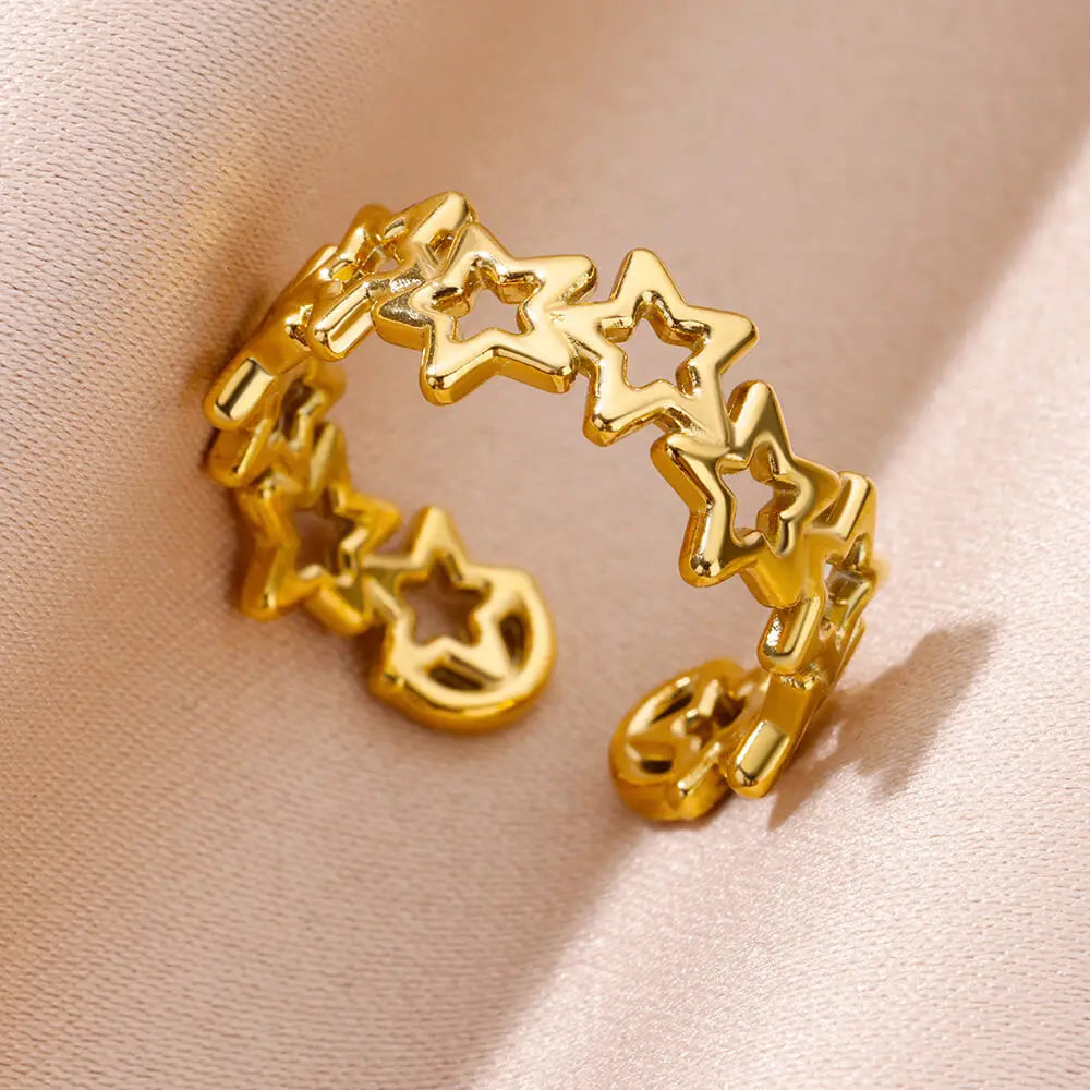 Gold Color Turkish Evil Eye Ring for Women