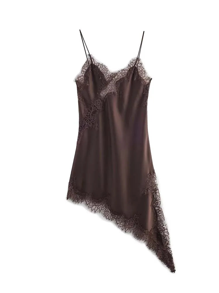 Women’s Summer V-Neck Lace Halter Dress