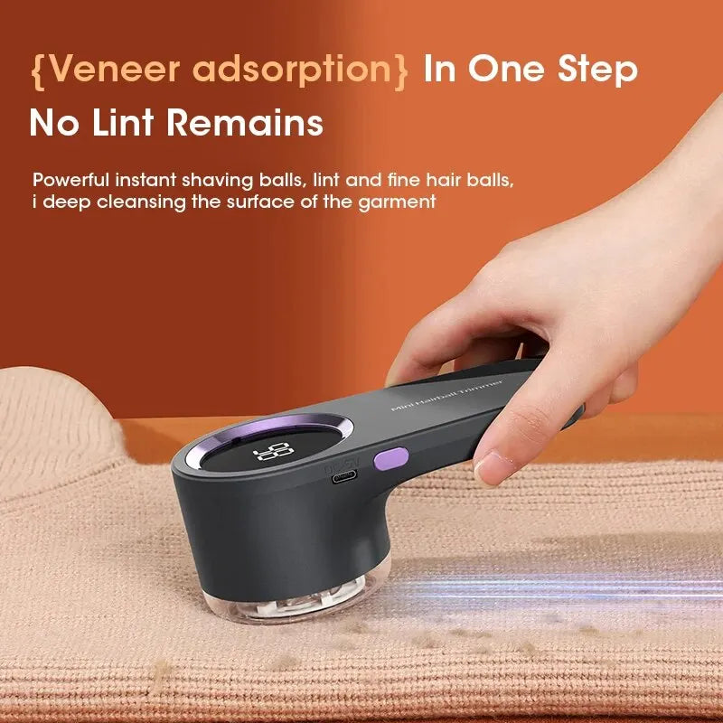 LED Electric Lint Remover – USB Rechargeable Fabric Shaver for Clothing