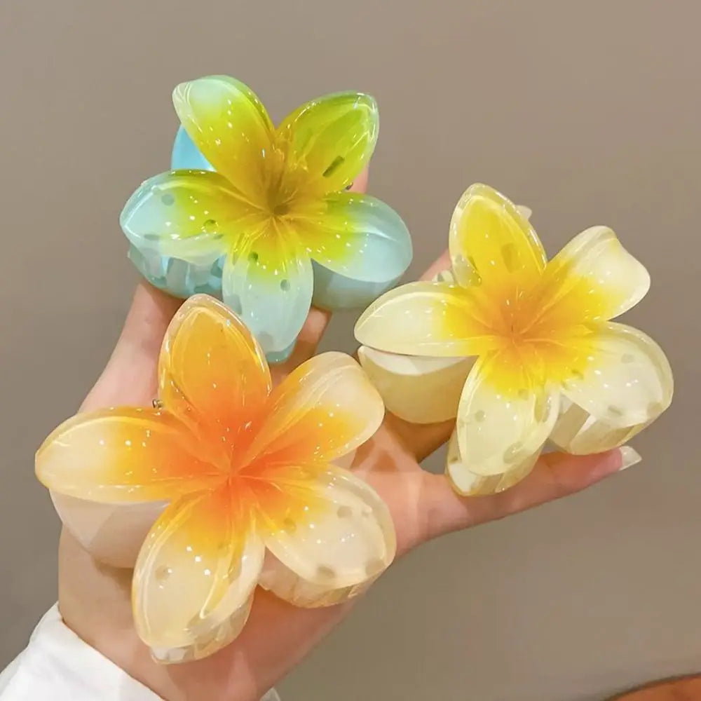Plumeria Hair Clips – 4/8cm, Colorful Barrette