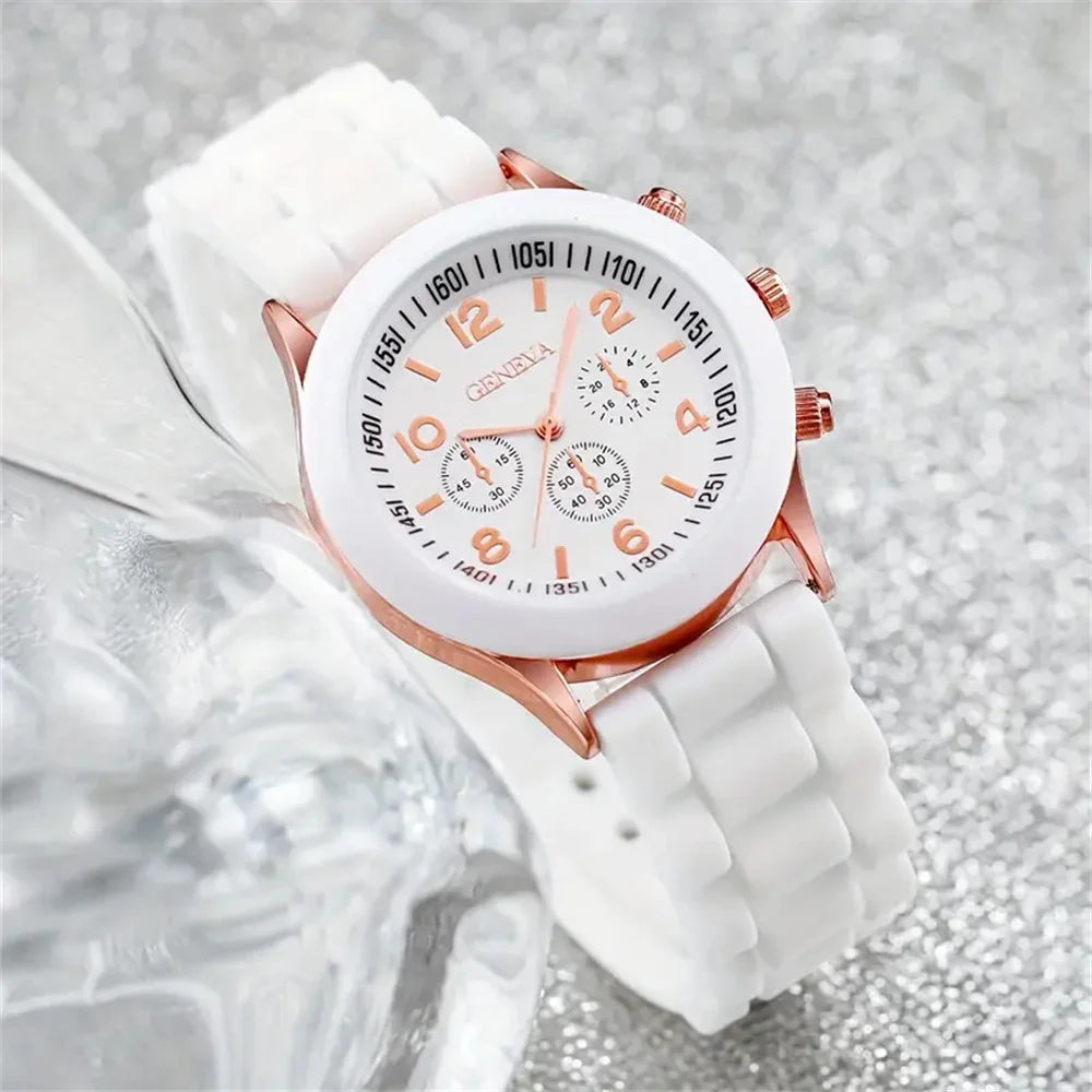 Coeur Chic – 6-Piece Silicone Watch Set